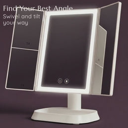 The GlowFold Trifold LED Mirror