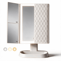 The GlowFold Trifold LED Mirror